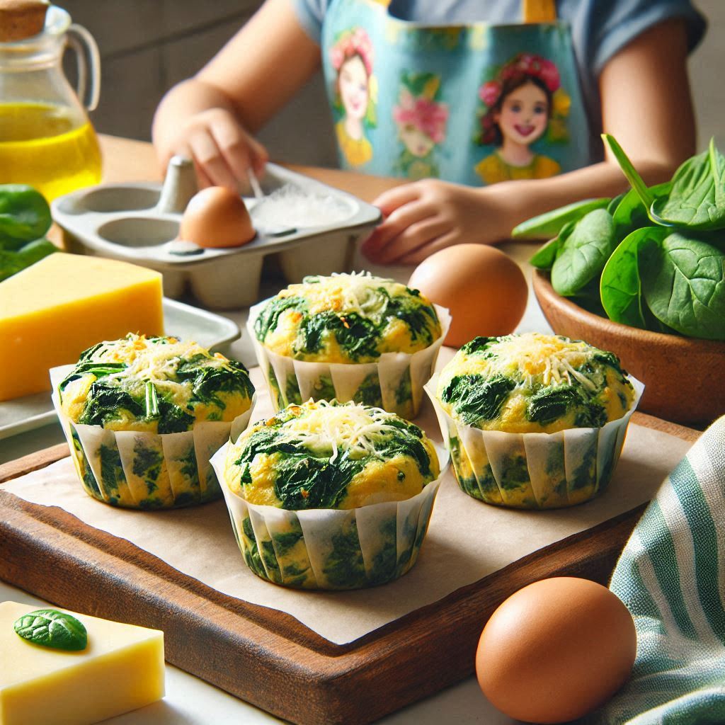 Muffin de Espinafre e Queijo: Saudável, Fácil e Perfeito para Crianças
